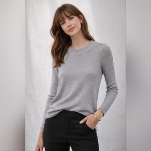 Ted Baker Silver Metallic Sweater 3 US 8 M